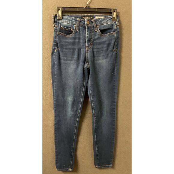 Aeropostale Women’s Jeans 0 Reg High Waisted Skinny Blue Denim Stretch Casual - Picture 1 of 7
